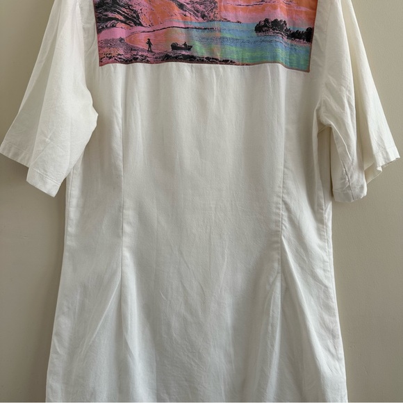 ALEXANDER MCQUEEN Genesis Ii Embroidered Printed Cotton-Canvas Mini Shirt Dress - Picture 7 of 8